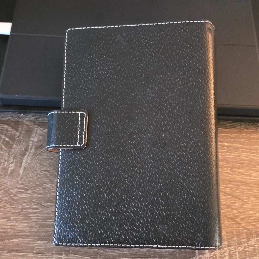 Kate Spade Black Leather Planner Agenda - Picture 3 of 10
